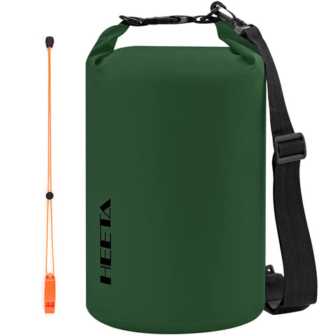 HEETA Waterproof Dry Bag for Women Men (Updated Version), 5L/10L/20L/30L Roll Top Lightweight Dry Storage Bag Backpack with Emergency Whistle for Travel, Swimming, Boating, Kayaking, Camping and Beach