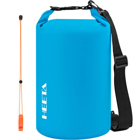 HEETA Waterproof Dry Bag for Women Men (Updated Version), 5L/10L/20L/30L Roll Top Lightweight Dry Storage Bag Backpack with Emergency Whistle for Travel, Swimming, Boating, Kayaking, Camping and Beach