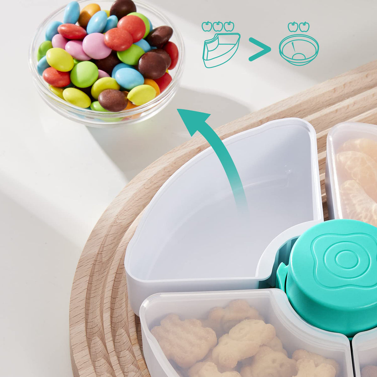 HEETA Baby Food Storage Container, Snack Box for Kids with 4