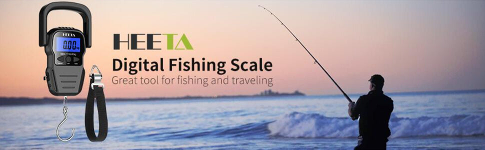 HEETA Fish Scale with Backlit LCD Display, Digital Portable