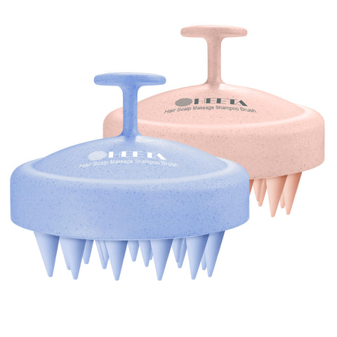 HEETA 2 Pack Hair Scalp Massager Shampoo Brush for Hair Growth, Hair Scalp Scrubber with Soft Silicone, Wet and Dry Hair Detangler