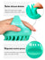 HEETA Hair Shampoo Brush, Upgraded Wet & Dry Hair Scalp Massager with Soft Silicone, Scalp Exfoliator for Remove Dandruff, Scalp Scrubber Hair Care Tools for Women, Men, Pets (Green)